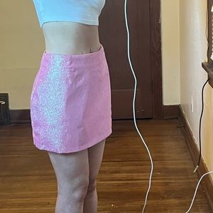 Princess sparkle light pink mini skirt